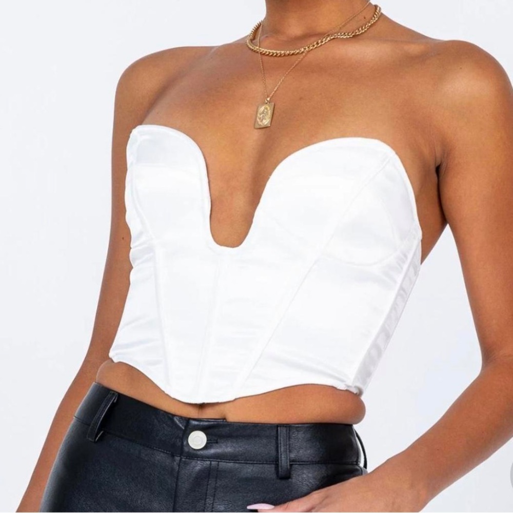 Princess Polly Irvine Strapless Top White